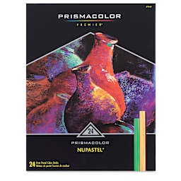 Prismacolor NuPastel Color Sticks - Set of 24 Assorted Colors. Front of Package.