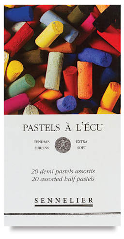 Sennelier Soft Pastels - Set of 20, Assorted Colors, Half Sticks (front of box)