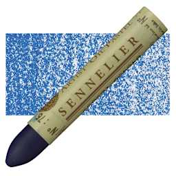 Sennelier Oil Pastel - Blue Alizarin Lake oil pastel and swatch