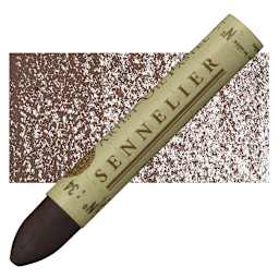 Sennelier Oil Pastel - Burnt Umber oil pastel and swatch