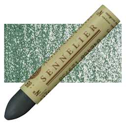 Sennelier Oil Pastel - Chrome Green Medium oil pastel and swatch