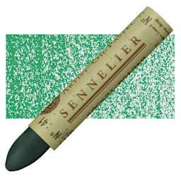 Sennelier Oil Pastel - Cinnabar Green Deep oil pastel and swatch