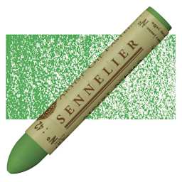 Sennelier Oil Pastel - Cinnabar Green Yellow oil pastel and swatch