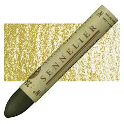 Sennelier Oil Pastel - Cinnabar Yellow Brown oil pastel and swatch