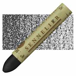 Sennelier Oil Pastel - Mars Black oil pastel and swatch