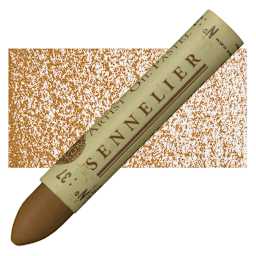 Sennelier Oil Pastel - Raw Sienna oil pastel and swatch