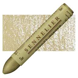 Sennelier Oil Pastel - Rich Pale Gold oil pastel and swatch