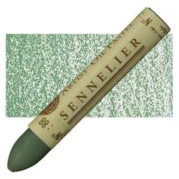 Sennelier Oil Pastel - Sap Green Light oil pastel and swatch