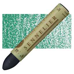 Sennelier Oil Pastel - Viridian Green oil pastel and swatch