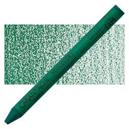 Caran d'Ache Neocolor I Wax Pastel - Emerald Green pastel and swatch