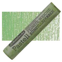 Schmincke Soft Pastel - Mossy Green 1 B pastel and swatch
