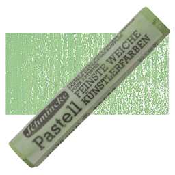 Schmincke Soft Pastel - Mossy Green 1 H pastel and swatch