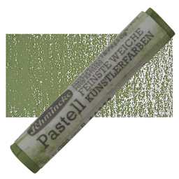 Schmincke Soft Pastel - Olive Green 2 B pastel and swatch
