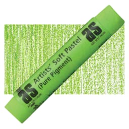 Art Spectrum Artists' Soft Pastel - Yellow Green 572P pastel and swatch