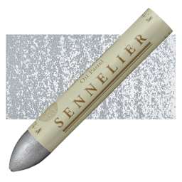 Sennelier Oil Pastel Grand - Iridescent Aluminum oil pastel and swatch