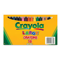 Crayola Large Crayons - Assorted Colors, Set of 16, front of the packaging
