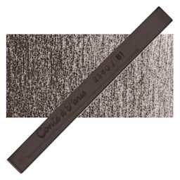 Conté à Paris Colour Pastel Carré - Brown Grey 81, Single Carré and swatch
