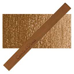 Conté à Paris Colour Pastel Carré - Light Brown 2464, Single Carré and swatch
