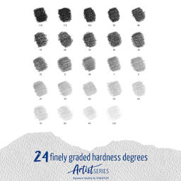 Staedtler Mars Lumograph Drawing and Sketching Pencils - Set of 24, Assorted Hardness