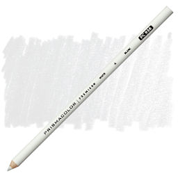 Prismacolor Premier Colored Pencil - White pencil and swatch