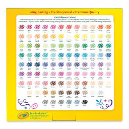 Crayola Colored Pencils - Assorted Colors, Set of 100 (back of package)
