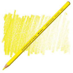 Caran d'Ache Supracolor Soft Aquarelle Pencil - Canary Yellow pencil and swatch
