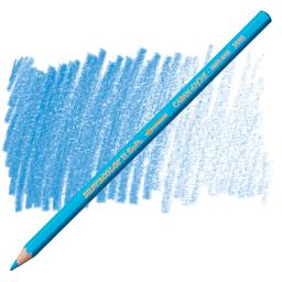 Caran d'Ache Supracolor Soft Aquarelle Pencil - Light Blue pencil and swatch