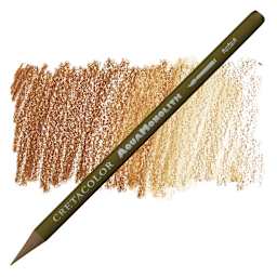 Cretacolor Aqua Monolith Woodless Watercolor Pencil - Olive Brown pencil and swatch