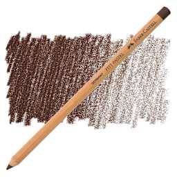 Faber-Castell Pitt Pastel Pencil - Van Dyck Brown pencil and swatch