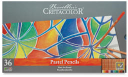 Cretacolor Fine Art Pastel Pencil Set - Set of 36, Tin Box, Assorted Colors