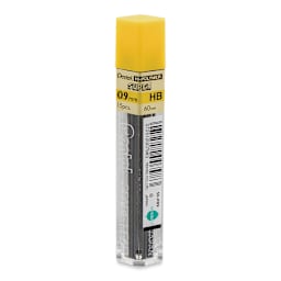 Pentel Graph Gear 1000 Lead Refill - 0.9 mm, Black, HB, Pack of 12 back of package