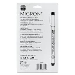 Sakura Pigma Micron Pens - Set of 6, Assorted Colors, 005, back of packaging