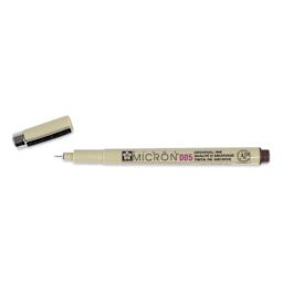 Sakura Pigma Micron Pen - Sepia, 005 (pen with cap off)