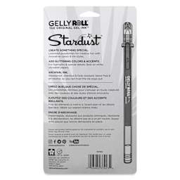 Sakura Gelly Roll Stardust Pen - Set of 6, Assorted, 0.5 mm, back of package