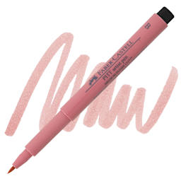 Faber-Castell Pitt Artist Pen - Coral, Brush Nib pen and swatch