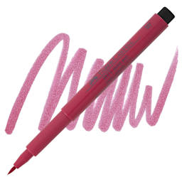 Faber-Castell Pitt Artist Pen - Pink Carmine, Brush Nib pen and swatch