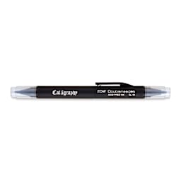 Itoya Doubleheader Calligraphy Marker - Black with caps on