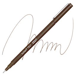 Marvy Uchida LePen Fine Line Marker - Sepia marker and swatch