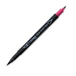 Lyra Aqua Brush Duo Marker - Burnt Carmine 093 (with caps off)