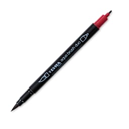Lyra Aqua Brush Duo Marker - Pompeian Red 091 (with caps off)