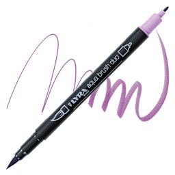 Lyra Aqua Brush Duo Marker - Red Violet 035 marker and swatch