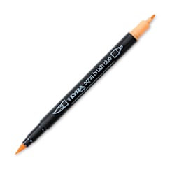 Lyra Aqua Brush Duo Marker - Orange Light 011 (with caps off)