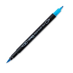 Lyra Aqua Brush Duo Marker - Light Blue 047 (with caps off)