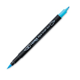 Lyra Aqua Brush Duo Marker - Light Turquoise 054 (with caps off)