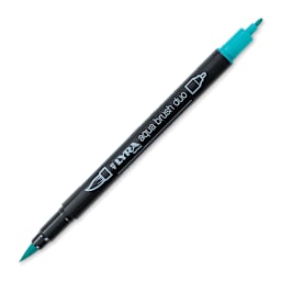 Lyra Aqua Brush Duo Marker - French Green 062 (with caps off)