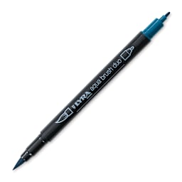 Lyra Aqua Brush Duo Marker - Turquoise Green 060 (with caps off)