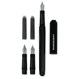 Manuscript Calligraphy Fountain Pen - Beginner's Set, contents laid out