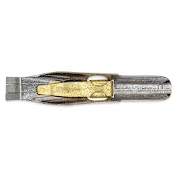 Speedball Broad Edge A-Series Square Calligraphy Nib - A0, view of the bottom of the nib