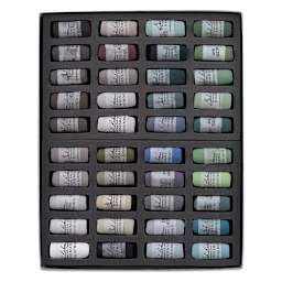 Richeson Soft Handrolled Pastels - Greys, Set of 40