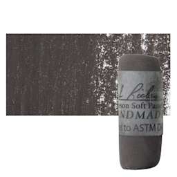 Richeson Soft Handrolled Pastel - Grey GY14, pastel and swatch